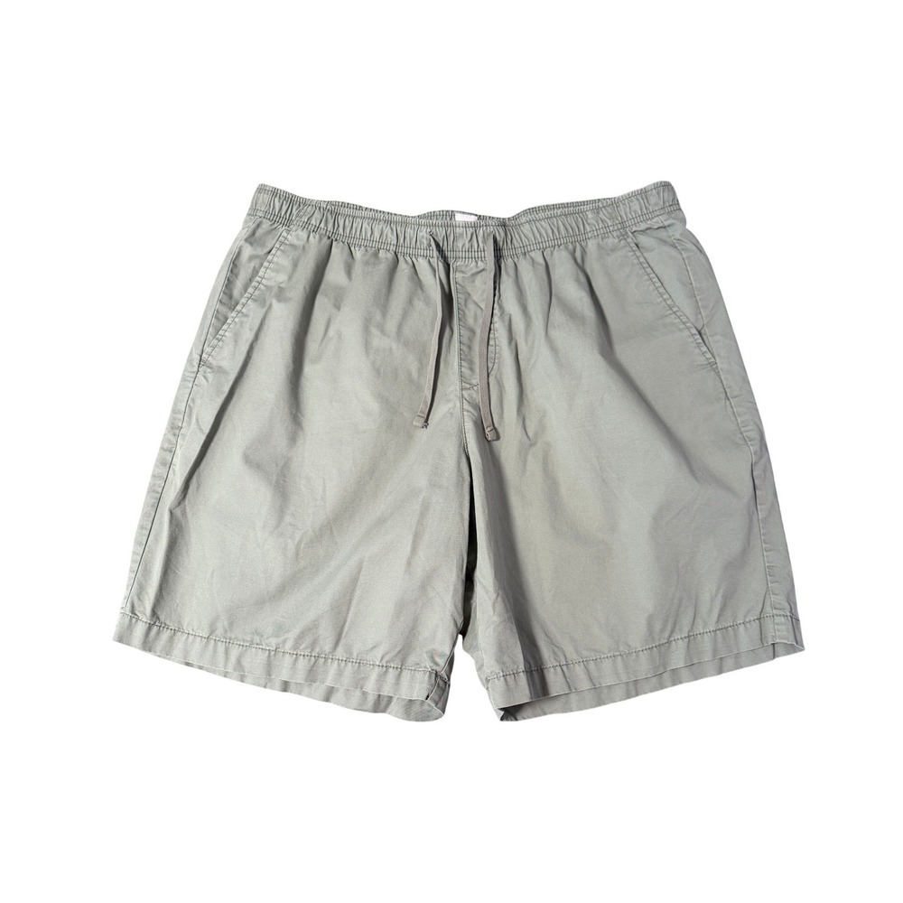 Gap 8 Inch Easy Shorts Mens XL Green 100% Cotton Casual Pull On Pockets